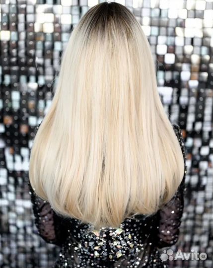 Парик блонд длинный