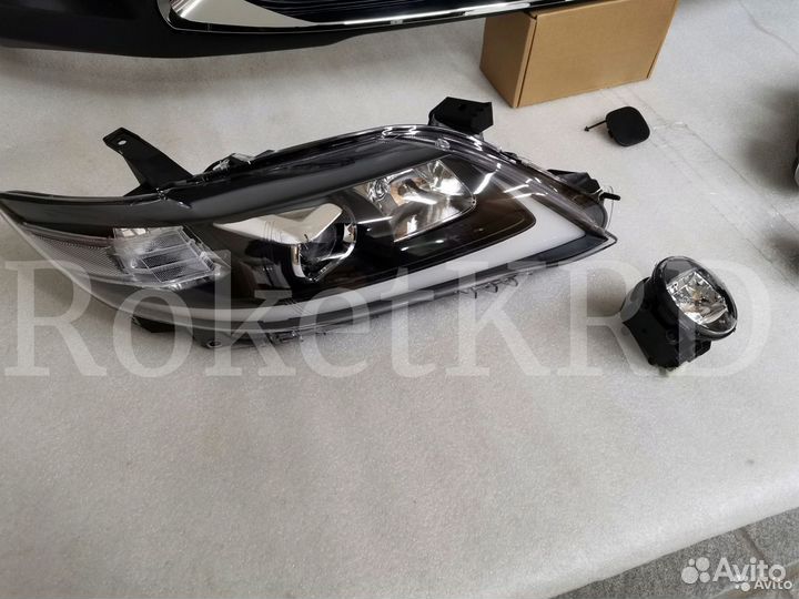 Передний рестайлинг Toyota Camry 40 + туманки LED