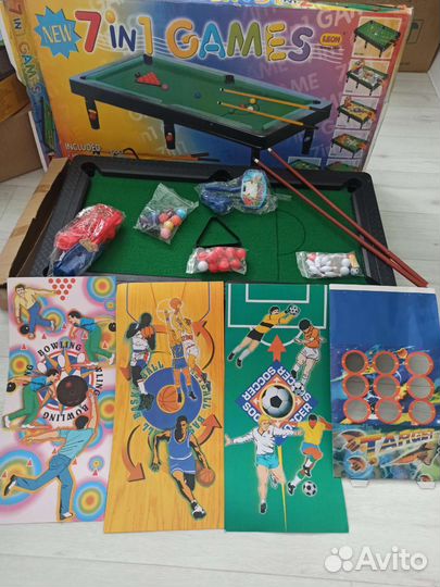 Настольная игра 7 в 1(бильярд, баскетбол и т.д.)