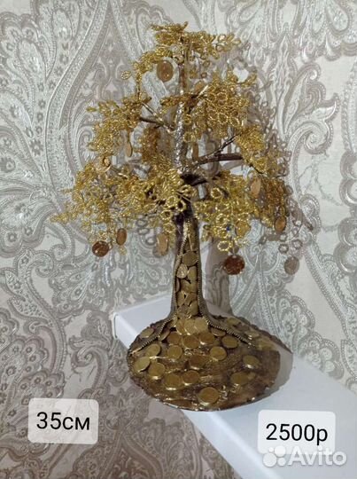 Денежное дерево из бисера