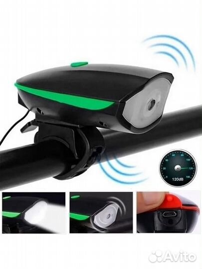 Фара передняя HJ-7588 со звуковым сигналом с вынос