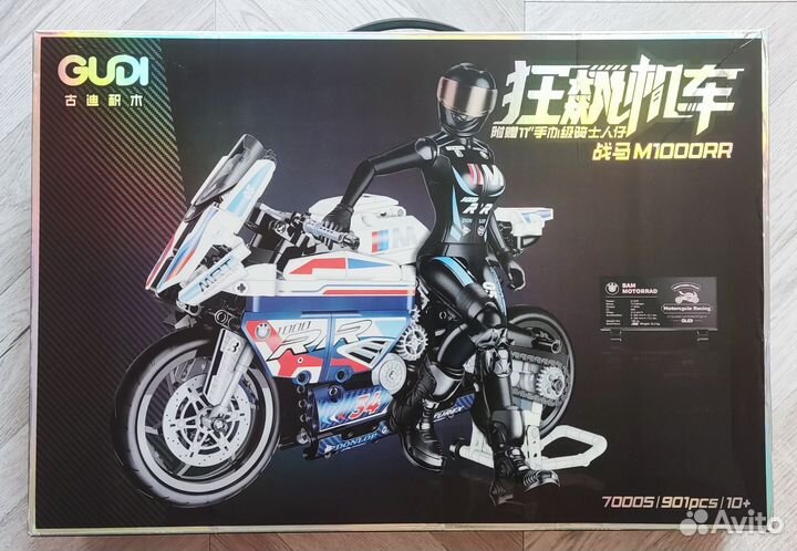 Конструктор Мотоцикл и девушка новый