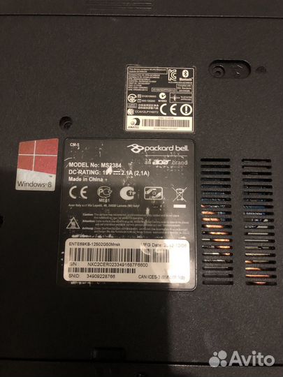 Ноутбук packard Bell