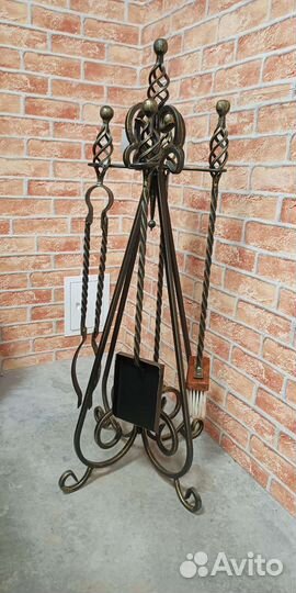 Кованый каминный набор