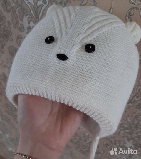 Шапочка для малыша зимняя утепленная