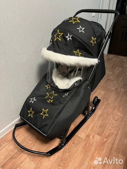 Санки коляска pikate от 0 месяцев
