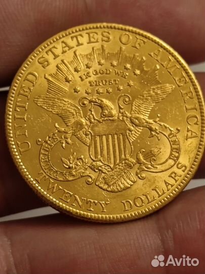 США, Двойной орел, 1907, золото 33.4 грамма