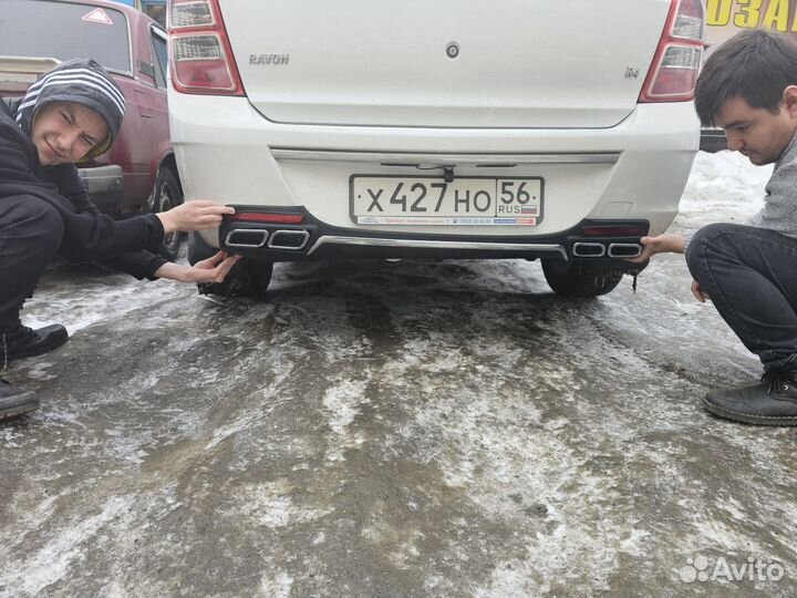 Юбка заднего бампера Кобальт и R4