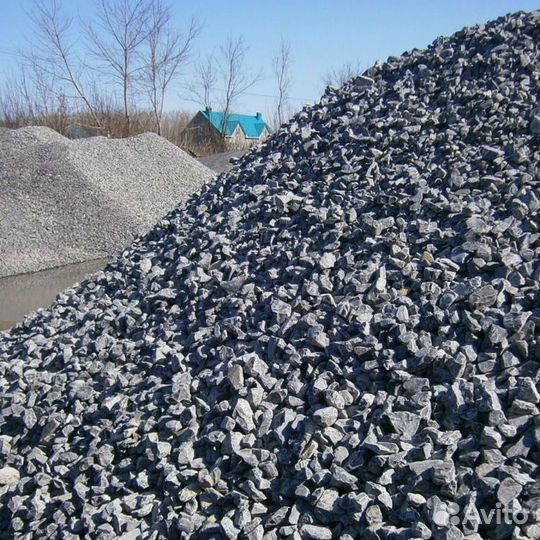 Щебень песок отсев бутовый камень от 40 тонн