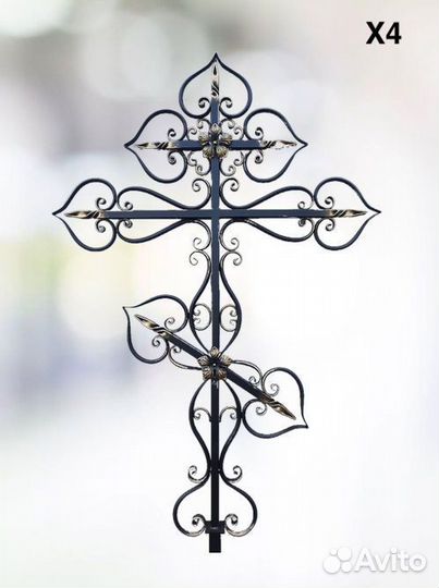 Крест кованый на могилу