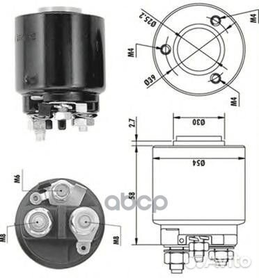 Реле втягивающее стартера chevrolet - valeo 940