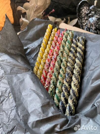 Свечи скрутки с травами