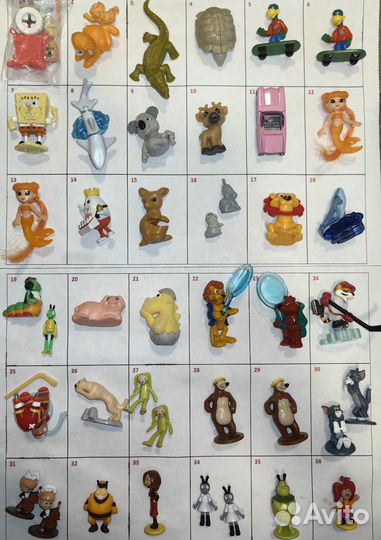 Любые 5 фигурок Киндер сюрприз за 100 р