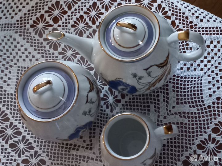 Заварочный чайник сахарница молочник Дулево