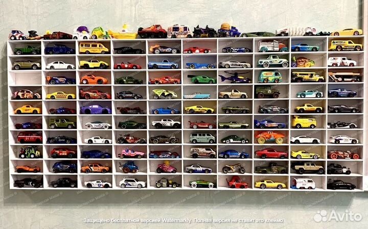 Полка гараж для машинок Hot Wheels 1:64