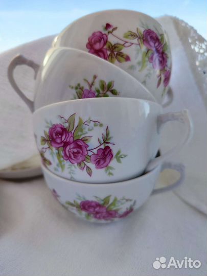 Чашки с блюдцами Дулево СССР