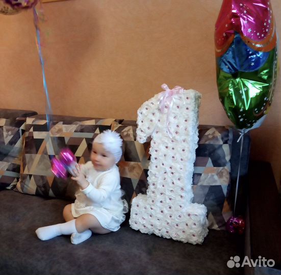 Объемная цифра на годик