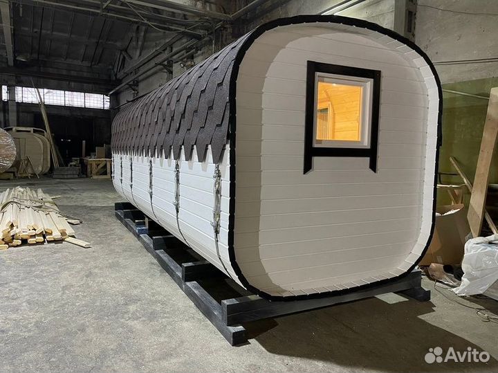 Баня бочка квадро