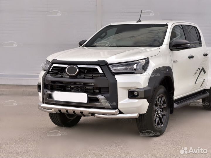 Защита переднего бампера Toyota Hilux 2020+
