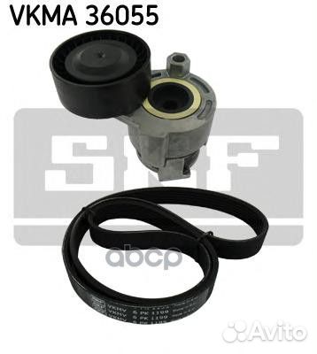 Комплект поликлинового ремня vkma36055 Skf