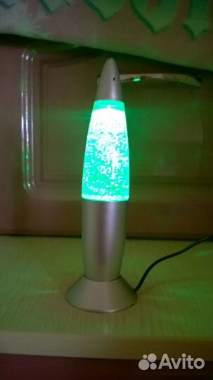 Светодиодная лавовая лампа ночник с блёстками