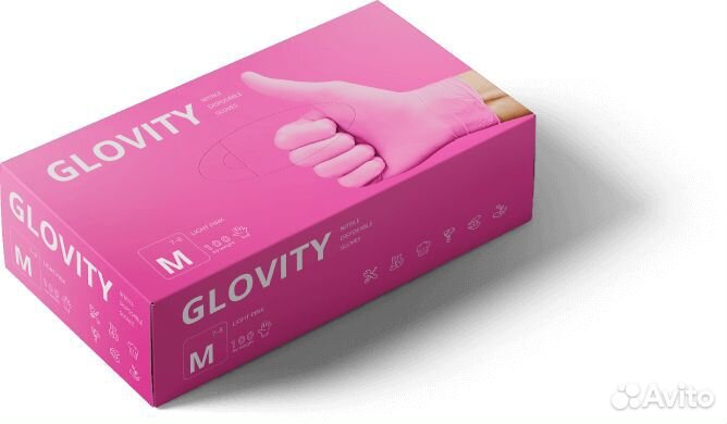 Перчатки нитриловые Glovity