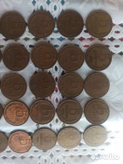 Монеты СССР редкие 5 и 3 копейки с браком