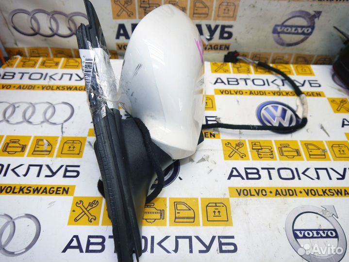Зеркало левое VW Гольф 6 белое B9A