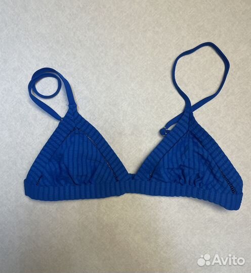 H&M Купальник открытый в рубчик синий 65В EUR 34