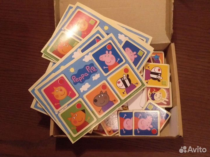 Игра карточки лото Peppa pig свинка пэппа
