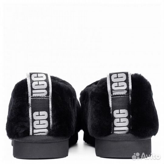 Угги Ugg Hailey Fluff Slippers Black