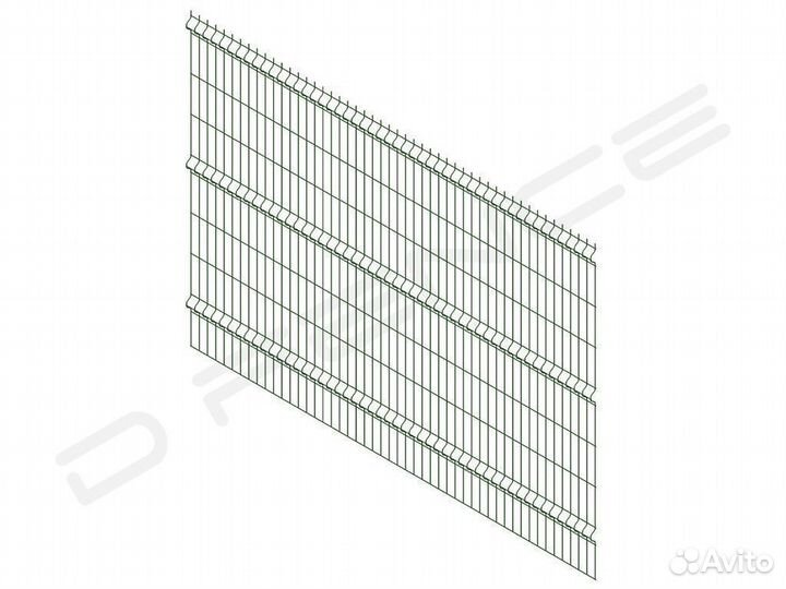 Забор 3D сетка, 3Д панель 2,7х1,74 м д.3,8мм