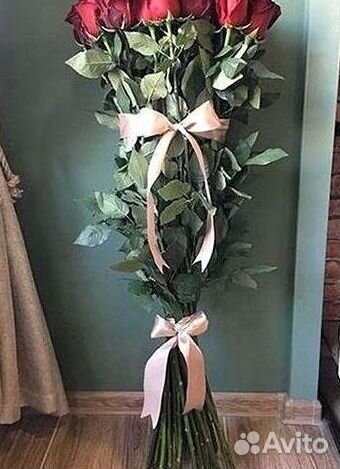 Розы высокие Доставка цветов