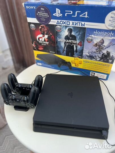 Sony playstation 4 slim 500gb, 2 геймпада