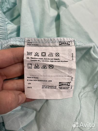 Простынь на резинке IKEA для детской кроватки