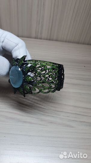 Браслет с аквамарином