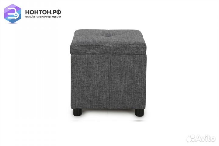 Пуф Квин рогожка серая