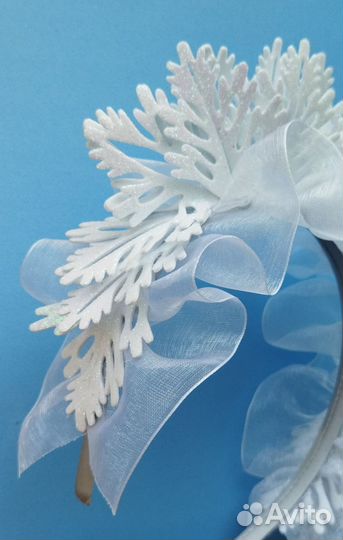 Снежинка, снегурочка, корона, ободок для девочки