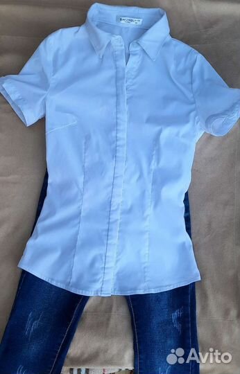 Джинсы на 7 лет и блузка