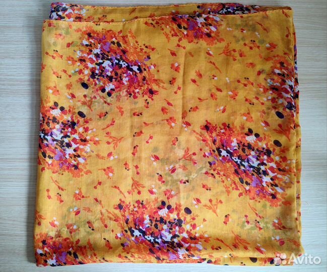 Снуд женский яркий жёлтый 185х90 см