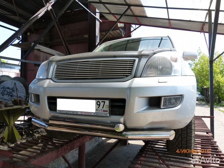 Перед углы полированная нержавейка Прадо120