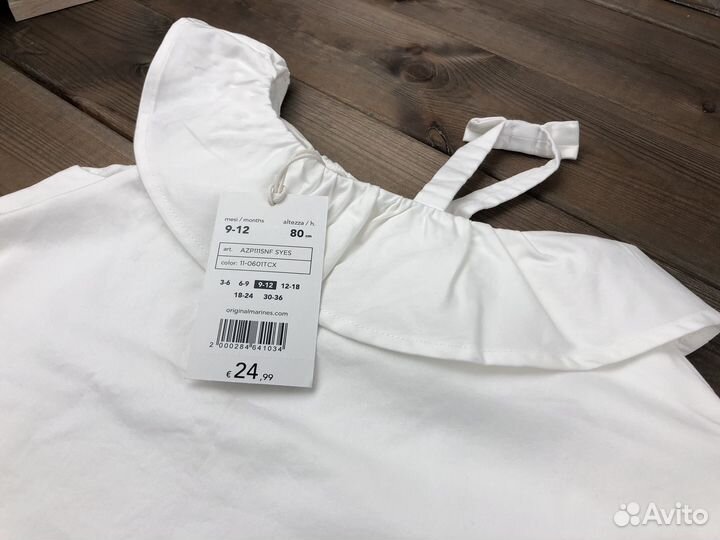 Белое платье для девочки асимметрия Италия