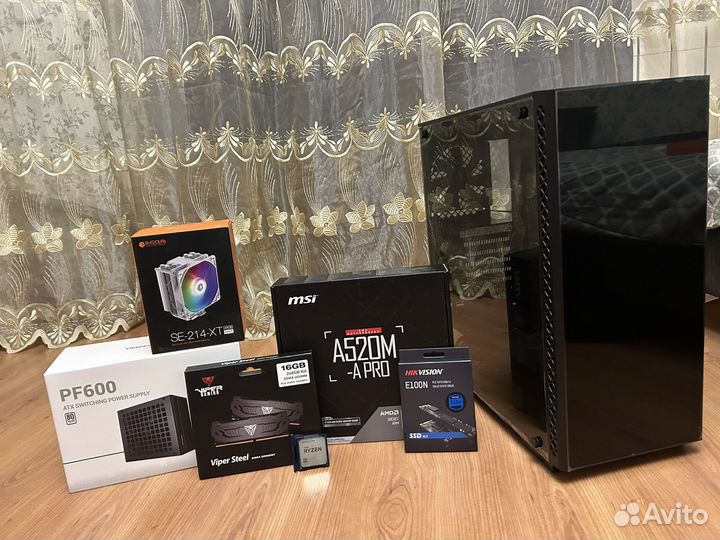 Комплект a520/ryzen 5500/16gb/512ssd/214xt/600pf