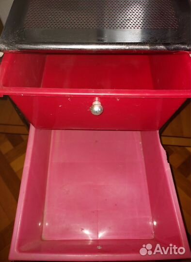 Тележка из нержавейки парикмахерская, мед