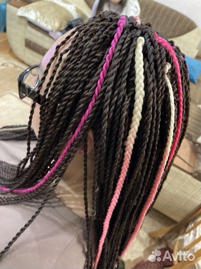 Косы с канекалоном, цветные косы