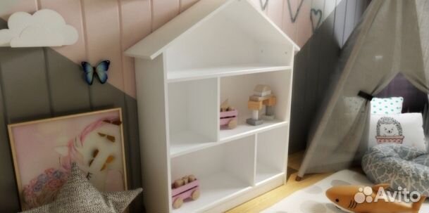 Детский стеллаж домик