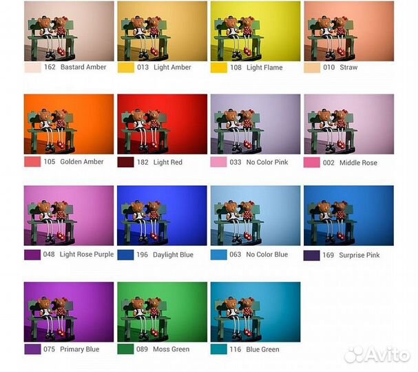 Набор цветных светофильтров Godox V-11C для кругло