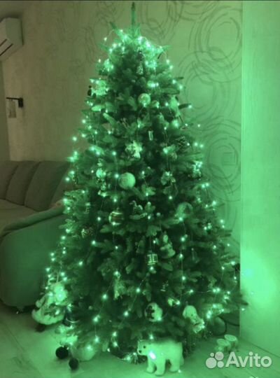 Гирлянда «Конский хвост» роса 10 нитей по 2 м