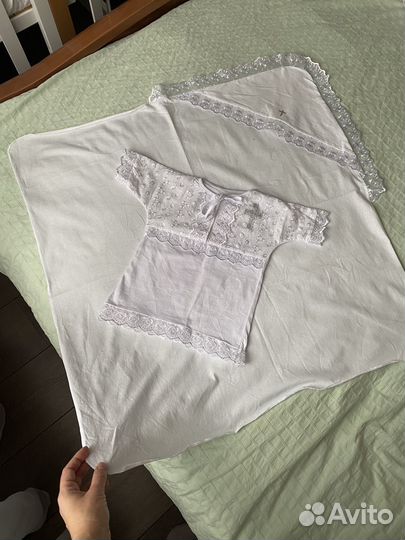 Крестильный набор для мальчика 2-4 месяца