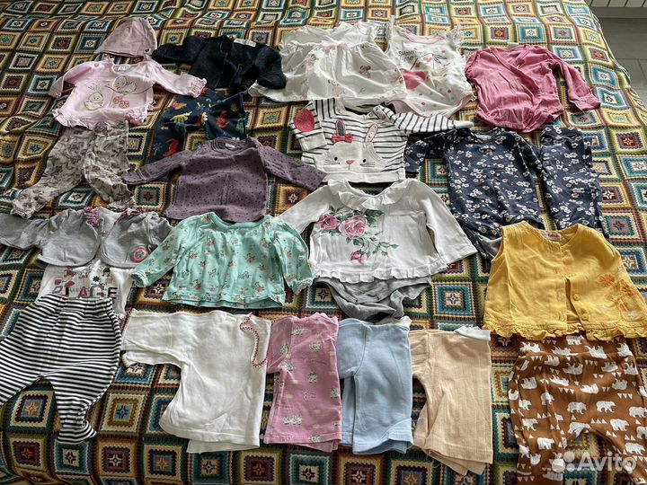 Одежда пакетом на девочку 3-6 мес